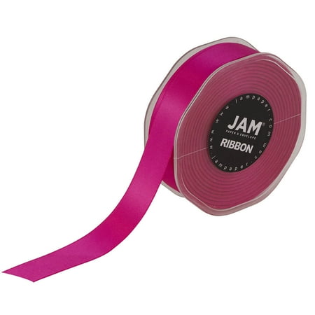 UPC: 0609613735226 | JAM Double Faced Satin Ribbon  7/8 In x 25 Yds  1/Pack  Shocking Pink