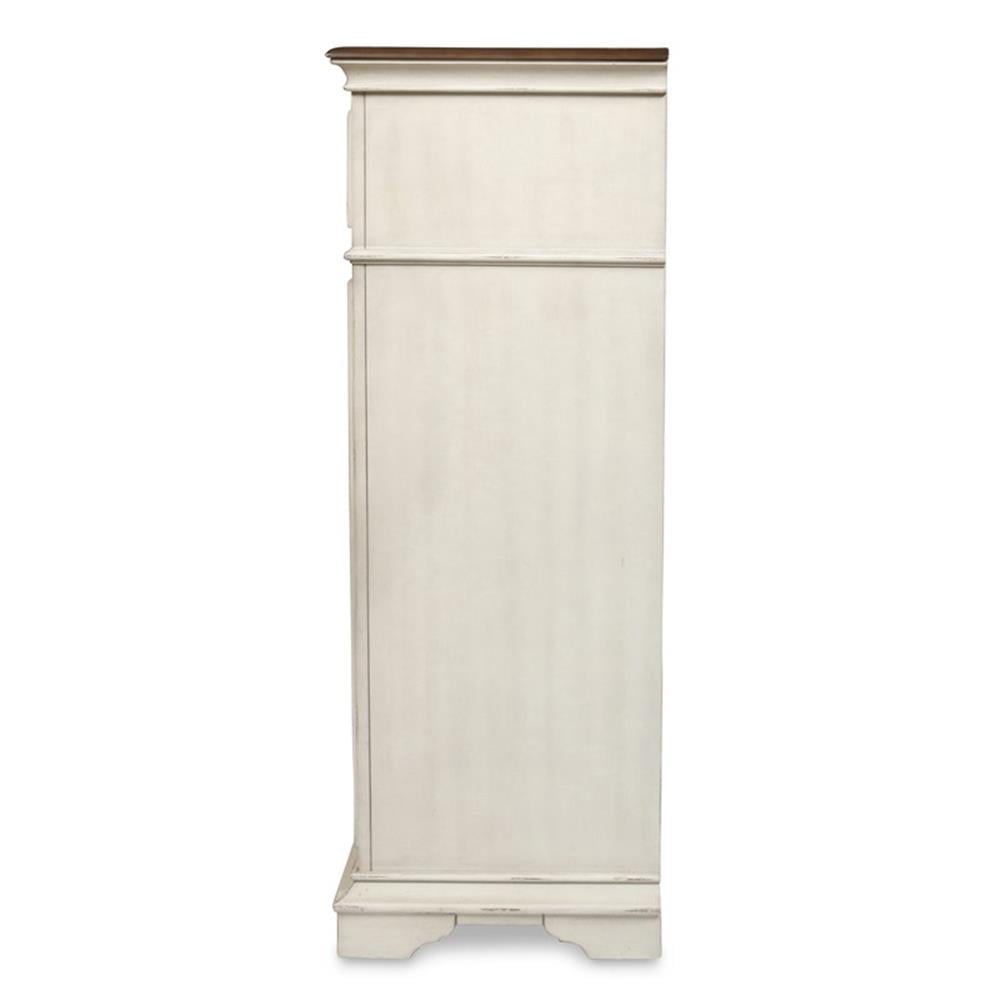 New Classic Furniture Anastasia 5-Drawer Wood Chest in Antique White