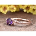 thumbnail image 2 of 2.10Ct Round Cut Simulated Amethyst Women's Engagement Gift Ring 14K Yellow Gold Plated, 2 of 4