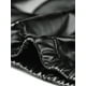 thumbnail image 5 of CHAQUETA METÁLICA BRILLANTE CON CAPUCHA Y CREMALLERA PARA MUJERES INSPIRE CHIC, LARGA Y DE MANGA LARGA, COLOR NEGRO, 5 of 5