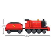 Thomas & Friends by Fisher-Price Die-Cast James Engine & Tender, Toy Train Set for Preschoolers