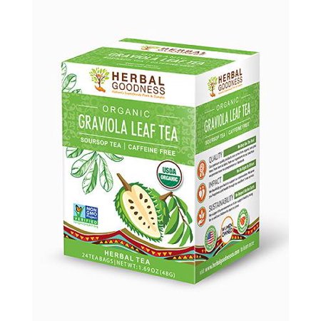Graviola Leaf Tea Soursop Dried Leaves 24 Bags Cell Regeneration By Herbal Goodness