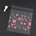 thumbnail image 2 of 100pcs Matte Flower Pattern Plastic Bag Transparent Gift Bags Self-adhesive Seal Pouch for Candy Cookie Dessert Packaging (Pink), 2 of 8