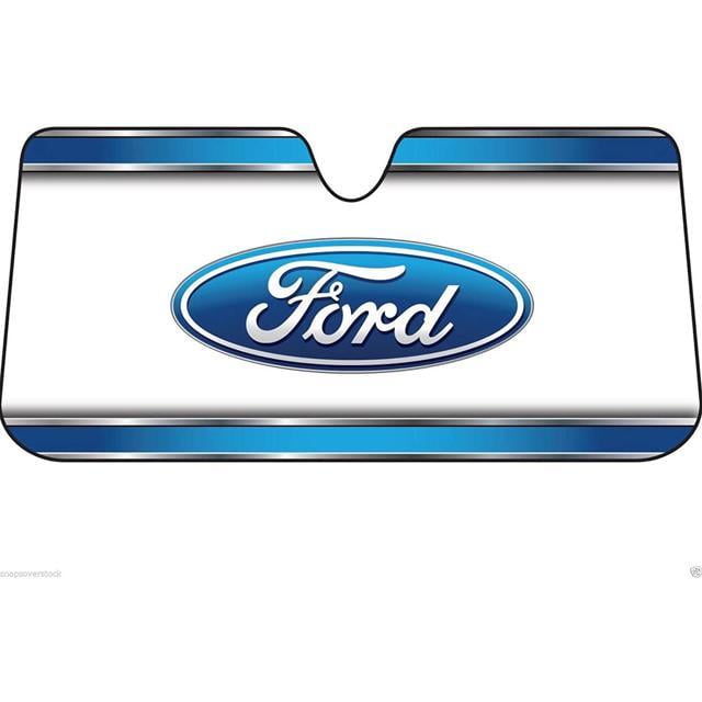 ford powerstroke front top truck auto sticker decal window logo windshield white 