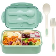 TAZEMAT Bento Boxes for Adults - 1400 ML Bento Lunch Box For Kids Childrens With Spoon & Fork - Durable Perfect Size for On-the-Go Meal, BPA-Free and Food-Safe Materials