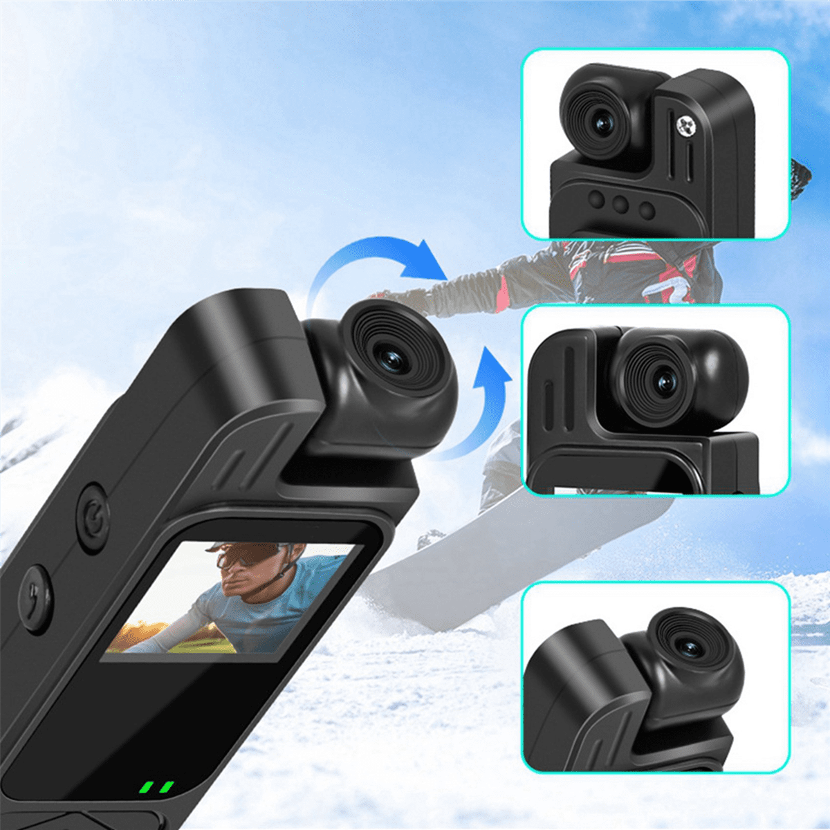 2X 1080P HD Mini Camera Digital Video Recorder Body Camera with Infrared Night Vision Compact Sports DV Camcorder