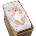 thumbnail image 3 of Sweet Jojo Designs Watercolor Floral Purple Pink and Grey Changing Pad Cover, 3 of 6