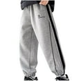 thumbnail image 2 of uublik Sweat Pants Boys Size 5T-15 Casual Basic Lounge Jogger Pants Elastic Waist Jogger Sport Workout Trousers Gray, 2 of 4