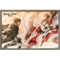 Attack on Titan - Wind Wall Poster, 22.375" x 34", Framed