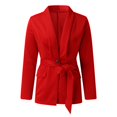 thumbnail image 3 of Vedolay Coat for Women Suit Jackets for Women Casual Long Sleeve Open Front Lapel Collar Blazer Jacket,Red L, 3 of 5