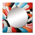 thumbnail image 2 of Designart "Surreal Op Art Spectrum Vibrant and Colorful II" Abstract Multi-Color Large Square Mirror - Square Bedroom Mirror Printed Wall Decor - Transitional Square Printed Wall Mirror Art, 2 of 5