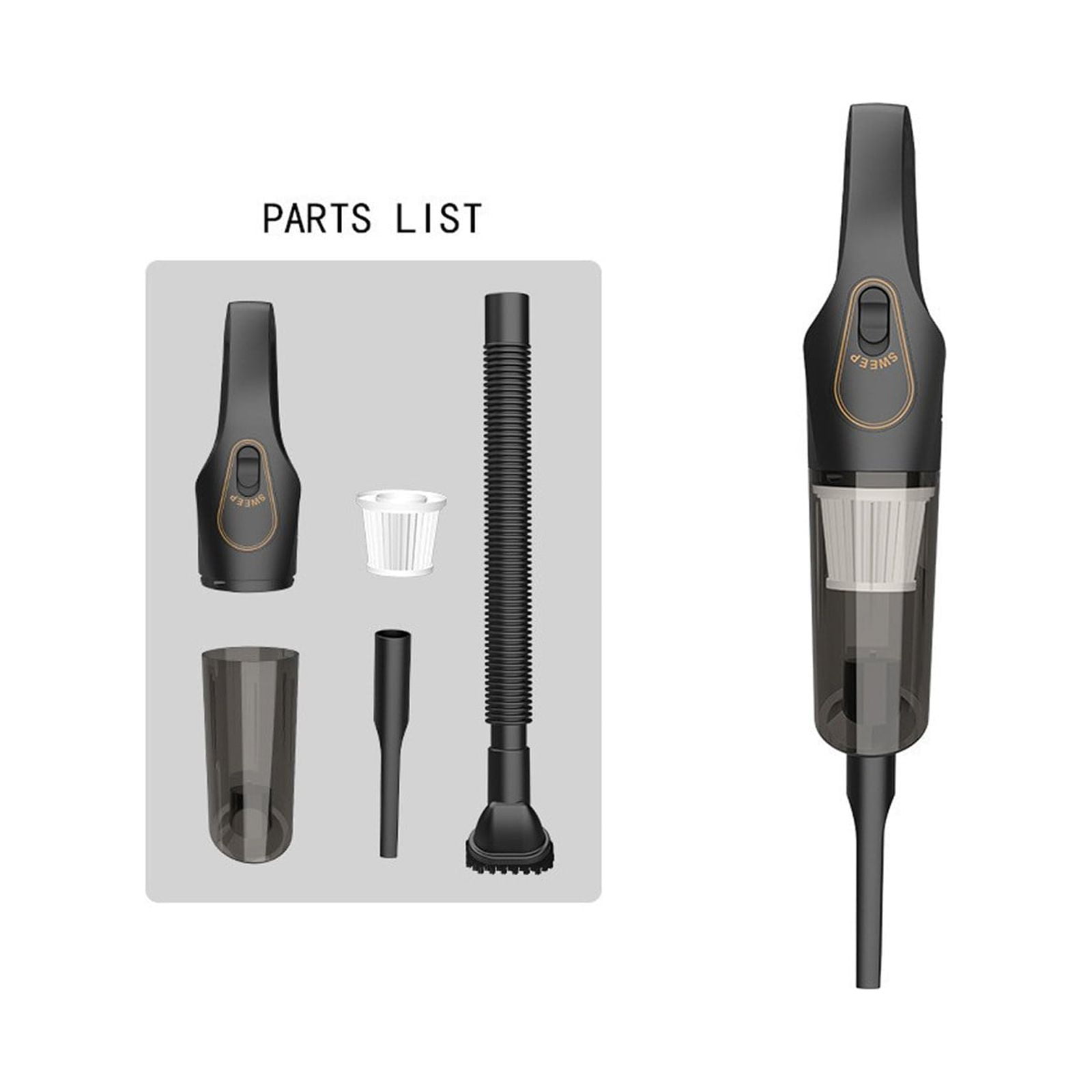 Up to 60% Off, Sale, Stick Vacuum Cleaner - Portable Handheld Lightweight Vacuum Cleaner Chargeable Powerful Suction Dusts Buster 30 Mins Long Runtime for Home Hardwood Floor Carpet Hair