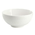 thumbnail image 4 of Elama Kate 16 Piece Textured Trim Double Bowl Porcelain Dinnerware Set in White, 4 of 10
