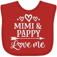 thumbnail image 3 of Inktastic Mimi and Pappy Love Me Boys or Girls Baby Bib, 3 of 4