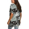 thumbnail image 5 of Womens Shirts Short Sleeve Flowy Tops High Low Tunic V Neck Casual Loose Tshirts, 5 of 5
