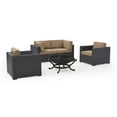 thumbnail image 2 of Crosley Furniture Biscayne 5Pc Outdoor Wicker Conversation Set W/Fire Pit Mocha/Brown - Ashland Firepit, 2 Armchairs, & 2 Corner Chairs, 2 of 4