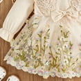 thumbnail image 5 of CAICJ98 Baby Girl Romper Dress Embroidery Lace Flowers Baby Dress Romper Fall Winter Festival Clothes with Headband Toddler Clothing for Girls (White,3-6 Months), 5 of 5