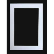 Single Designer 5x7 Mat w/4x6 Opening - Arctic White