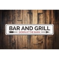 thumbnail image 2 of Bar and Grill Sign, Grill Master Sign, Bar Owner Sign, Barn Bar Aluminum Sign - 4x18 inches, 2 of 4