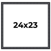 24x23 Frame Black Real Wood Picture Frame Width 1.25 inches | Interior Frame Depth 0.5 inches |