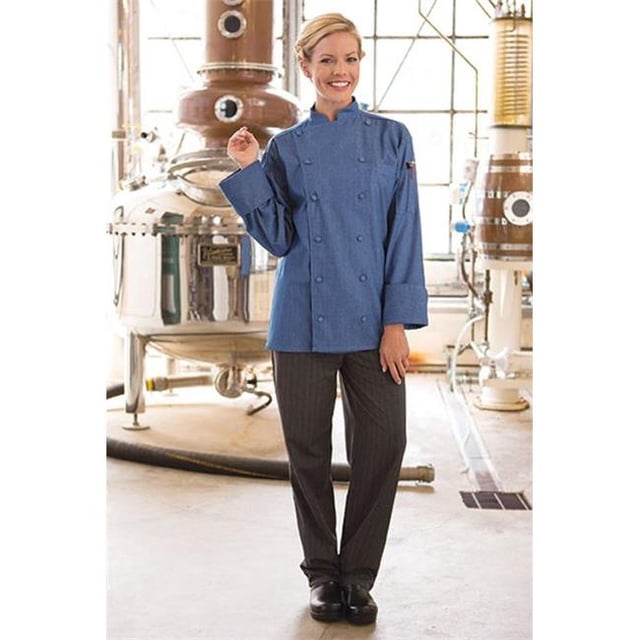 Uncommon Threads 4003-3401 Pantalon de Chef Ample Teint en Fil Gris Gabordine - TPsmall