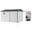 White + black, variant on 10x8FT Outdoor Storage Shed with Pushable Window,LED Lamp,Pegboard,Metal Garden Shed with Sloping Roof,Breathable Vent and Lockable Doors, Steel Tool Shed for Patio Garden, Garage, Backyard, Poolside
