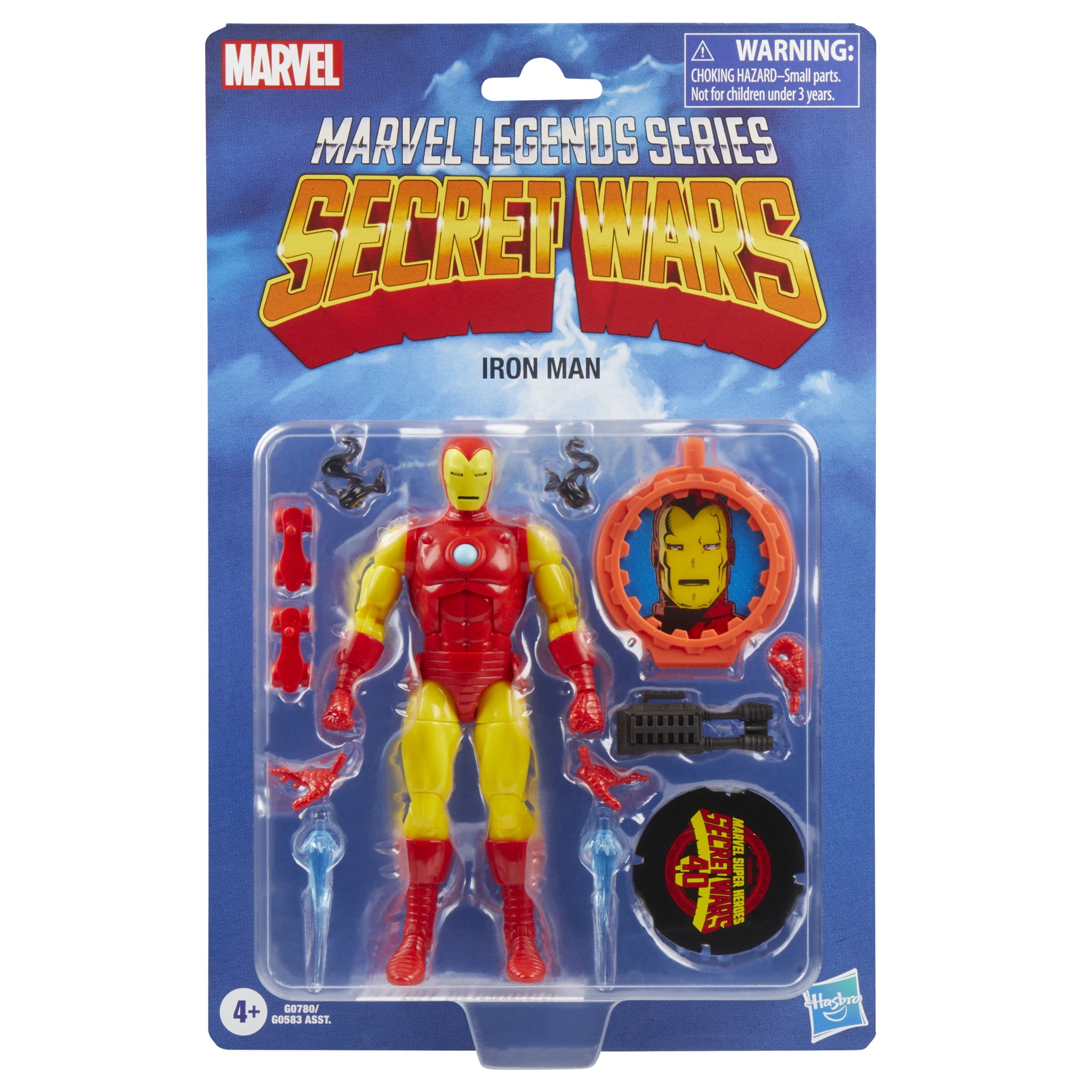 Marvel Legends Series Secret Wars Iron Man, Retro Marvel Comics Collectible Action Figure (6”)