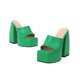 thumbnail image 2 of Sandalias de plataforma para mujer Sexy Square Peep Toe Slip On Chunky High Heel Sandals Date Dress Pumps Wmkox8yii  ytu5677, 2 of 5