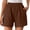 Coffee, variant on Ashirexll Women's Shorts, Summer Shorts for Women, Casual Vintage Pants Color Pocket Shorts