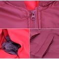 thumbnail image 3 of Women's Long Sleeve Full Zip Quilted Fleece Lined Puffer Bomber Jacket (Red, S), 3 of 3