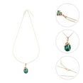 thumbnail image 3 of 1PC Emerald Crystal Glass Snake Necklace Creative Snake Neck Jewelry (Green), 3 of 8