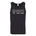 thumbnail image 2 of Eat Sleep Game Video Gamer Gift Fan Pop Culture Mens Graphic Tank Top, Black, Small, 2 of 3
