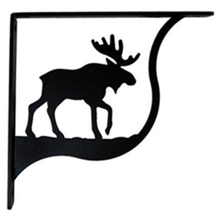 Village Wrought Iron Moose Curtain Hold Backs - Pair, Matte Black, 5x5x3.25 Inches, Made In USA