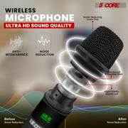 5 Core Party Speaker w Microphone 400W Big Rechargeable Bluetooth Loud PA DJ Karaoke System w Stand