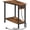 Rustic Brown + Black, variant on Wedge End Table with Charging Station, Recliner Wedge Side Table