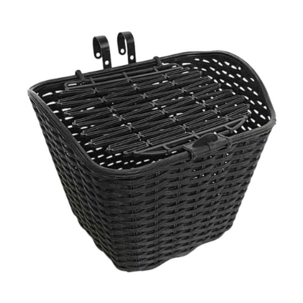 Cesta delantera para bicicleta, impermeable, desmontable, para colgar, para bicicletas plegables. Negro
