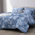 thumbnail image 5 of U by Bedsure Twin Comforter Set - 5 Pieces Blue Floral Bedding Sets Twin Bed in a Bag with Reversible Botanical Flowers Comforter, Sheets, Pillowcase & Sham, 5 of 6