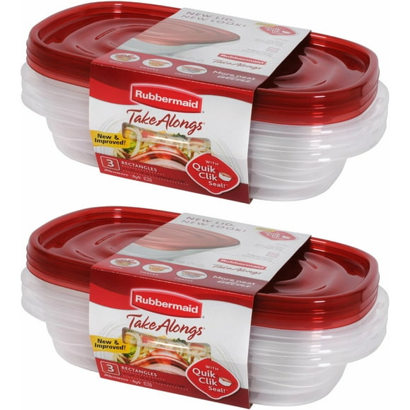 Recipiente para comida Rubbermaid Take Alongs, 950 ml, 2 paquetes de 3