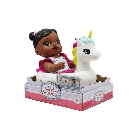 Poupée avec flotteur licorne Ensemble de jeu flottant poupée et licorne.