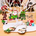 thumbnail image 2 of Navidad Gifts Wooden Painted Santa Claus Snowman Colorful Tree Christmas Tree Hanging Pendant For Happy New Year Xmas Ornaments, 2 of 5