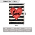 thumbnail image 2 of Love Garden Flag Double Sided Polyester Decorative Yard Flag with Black White Stripes and Red Heart Design for Outdoor Home Patio Decor 12.5x18 Inch#23091, 2 of 6