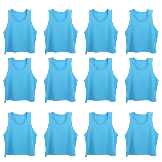 12 piezas de chaleco de entrenamiento para niños, de malla transpirable, para practicar en equipo, talla única, para fútbol, baloncesto y deportes al aire libre.