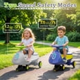 thumbnail image 3 of Ktaxon Electric Wiggle Car with Pedal for Kids, 2 Speed Ride-On Car Toy, 12V Rechargeable Battery, Anti-Rollover, Flashing Wheels, Bluetooth, Colorful lights, for Ages 3+, Gray, 3 of 8
