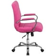 thumbnail image 3 of Scranton & Co Contemporary Vinyl Mid Back Swivel Office Chair in Pink, 3 of 9