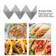 thumbnail image 4 of 4Pcs Taco Holders WShape Stainless Steel Pancakes Stand Kitchen Tool for Restaurant Dining Room, 4 of 4