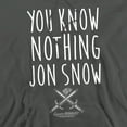 thumbnail image 2 of Game of Thrones You Know Nothing Jon Snow Unisex Adult Pull-Over Hoodie,Charcoal, X-Large, 2 of 5