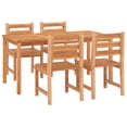 thumbnail image 2 of vidaXL Solid Wood Teak Patio Dining Set Seat 5/7 Piece 47.2"/63" Table Length, 2 of 9