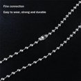 thumbnail image 2 of Pure Titanium Chain Necklace Glass Bead Chain Pendant is Not Easy to Rust Simple Light Weight Titani, 2 of 5