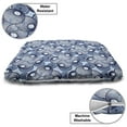 thumbnail image 3 of Vibrant Pet Bed, Geometric Sea Shells Nature Inspired Repetitive Rhythmic Illustration, Chew Resistant Pad for Dogs and Cats Cushion with Removable Cover, 24" x 39", Pale Blue Navy Blue, by Ambesonne, 3 of 4