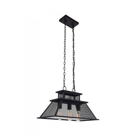 

3 Light Island Chandelier with Reddish Black finish